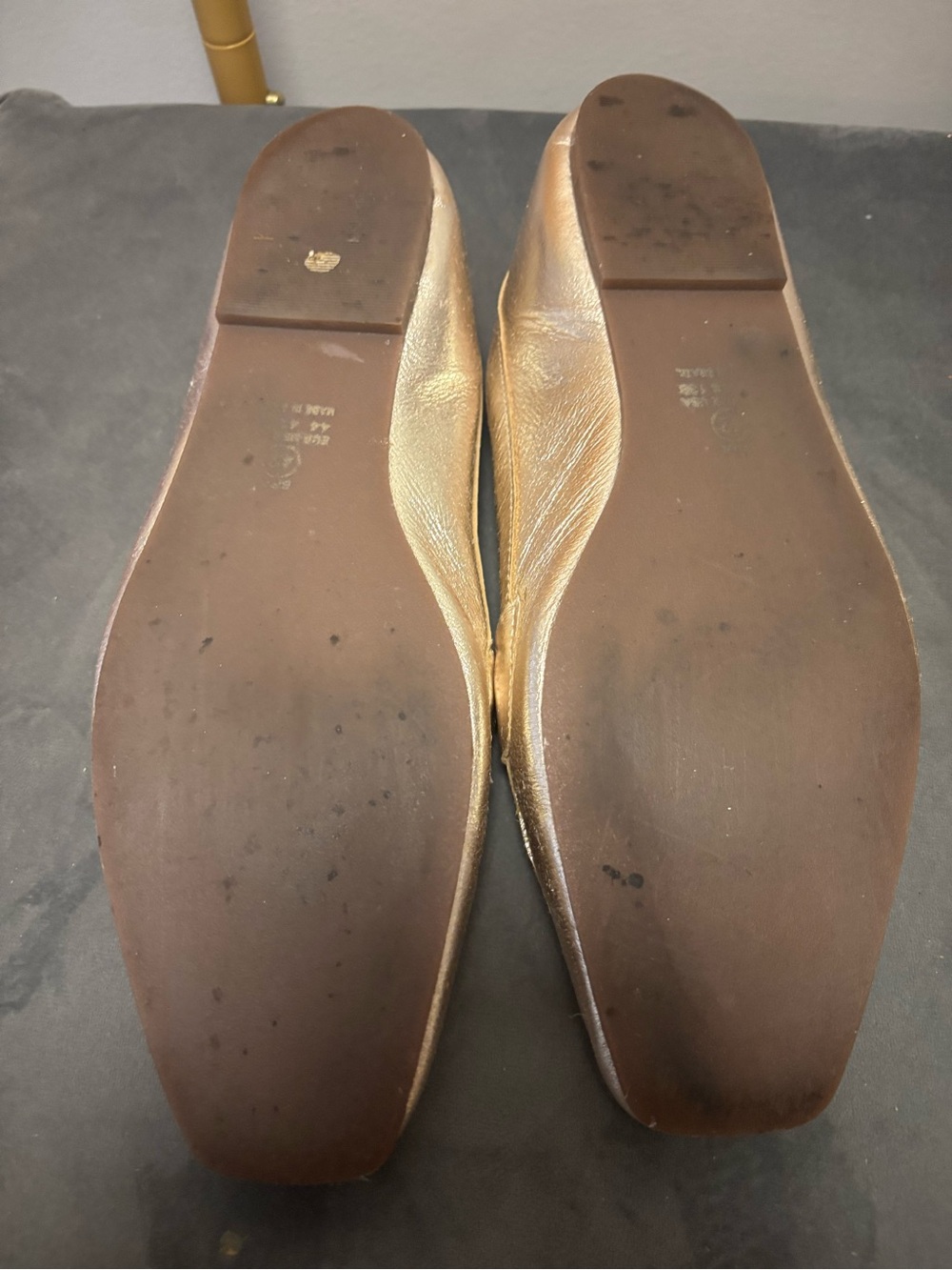 Metallic Gold Women’s Loafers - Picture 3 of 3